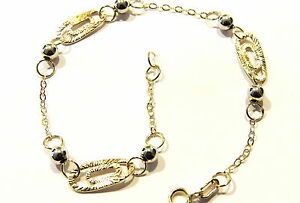 【送料無料】ネックレス　ブレスレットｋｔパターンgold bracelet 18kt 750 pattern oval and boulle bicolor