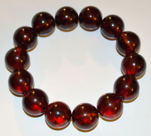 【送料無料】ネックレス　バルトビーズブレスレット319g 16mm cherry authentic baltic amber beads bracelet jewelry ah520