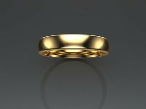【送料無料】ネックレス　イエローゴールドレディースコンフォートコート9ct yellow gold ladies comfort court wedding ringheavy weight 4mm