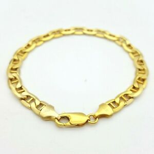 【送料無料】ネックレス　9ct3759kイェローゴールドチェーンladies bracelet 9ct 375, 9k yellow gold curb bar chain bracelet