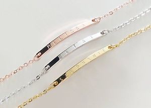 【送料無料】ネックレス パーソナライズバーブレスレット9ct solid gold personalised ladies name bar bracelet