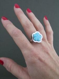 【送料無料】ネックレス　ヴィンテージイタリアトルコvintage italian silver carved turquoise ring