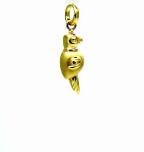 【送料無料】ネックレス　イエローゴールドペンダントオウムyellow gold pendant 18kt 7501000 parrot bird