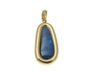 【送料無料】ネックレス　オーストラリアオパールペンダントソリッドｋイエローゴールドgenuine australian opal pendant solid 14k yellow gold 1065mm 38,987円