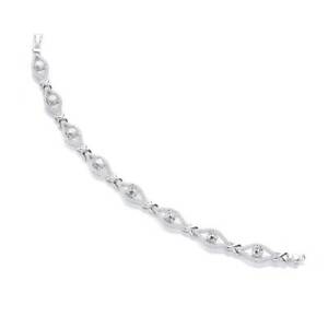 【送料無料】ネックレス　スターリングシルバーマイクロラウンドブリリアントキュービックブレスレットsterling silver micro pave with round brilliant cubic zirconias 719cm bracelet