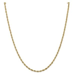 【送料無料】ネックレス　14kイェローゴールド28mmsemiロープチェーンwロブスター162814k yellow gold 28mm semi solid plain rope chain w lobster clasp 16 28