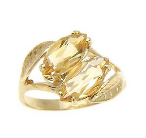 【送料無料】ネックレス　genuine marquise citrine ring set in solid14kyellow goldgenuine marquise citrine ring set in solid 14k yellow gold
