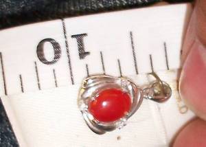 【送料無料】ネックレス　ハワイアカサンゴ14kハワイスクロールニューhawaii red coral 14k gold pendent hawaiian scroll