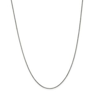 【送料無料】ネックレス　1mm14kホワイトゴールドリンクチェーン14 wロブスター3014k white gold 1mm solid plain box link chain w lobster clasp 14 30