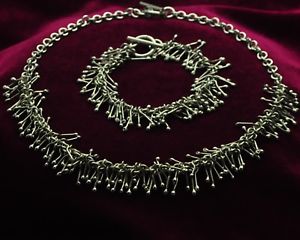 【送料無料】ネックレス　スタイリッシュスターリングシルバーネックレスブレスレット