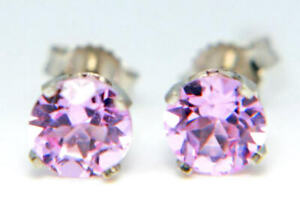 【送料無料】ネックレス　ピンクサファイアｋｋｔソリッドイエローゴールドスタッドイヤリング130ct genuine pink sapphire 14k 14kt solid yellow gold studs earrings free ship