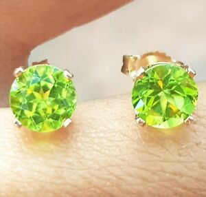 【送料無料】ネックレス ペリドットkktソリッドイエローゴールドスタッドイヤリング120ct genuine peridot 14k 14kt solid yellow gold stud earrings free shipping