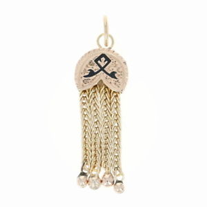 【送料無料】ネックレス　ビクトリアペンダントｋゴールドエナメルconverted victorian pendant 12k gold taille dpargne enamel