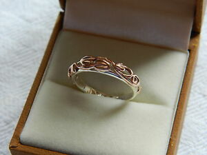 【送料無料】ネックレス　シルバーウェールズゴールドライフリングサイズツリーclogau silver amp; welsh gold tree of life ring size j rrp 28000｜hokushin
