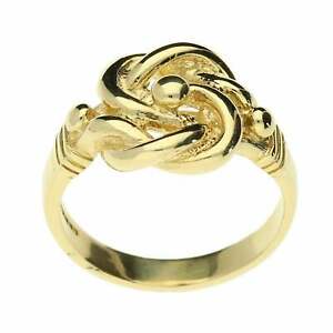 【送料無料】ネックレス　イエローゴールドノットリング9ct yellow gold knot ring 83g