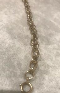 【送料無料】ネックレス　ブレスレットリンクfully hallmarked 9 ct 375 gold bracelet, large links 82g