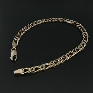 【送料無料】ネックレス　イエローゴールドメンズレディースダブルリンクブレスレットゴールド9ct yellow gold mens ladies double link bracelet solid 9ct gold｜hokushin
