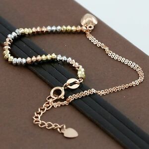 【送料無料】ネックレス　ソリッドトーンゴールドソフトブレスレットイタリアgenuine 18ct solid 3 tone gold soft bracelet italy made