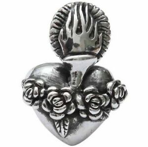 【送料無料】ネックレス　バラリングhuge old school sacred heart roses fine sterling silver ring femme metale 925 40,287円