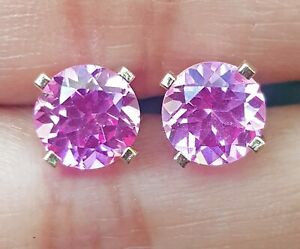 【送料無料】ネックレス　ピンクサファイアｋｋｔソリッドホワイトゴールドスタッドイヤリングフリーシップ131ct genuine pink sapphire 14k 14kt solid white gold studs earrings free shipp