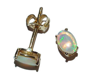 【送料無料】ネックレス　イエローゴールドオパールオーバルスタッドイヤリング￥14ct yellow gold amp; opal oval stud earrings was 335