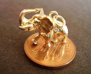【送料無料】ネックレス　ゴールドエレファントbeautiful 9ct gold elephant charm charms｜hokushin