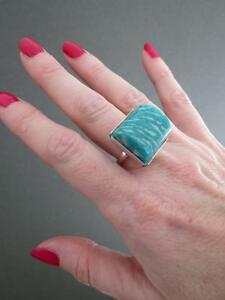 【送料無料】ネックレス　ビンテージロシアリングvintage russian silver amazonite ring