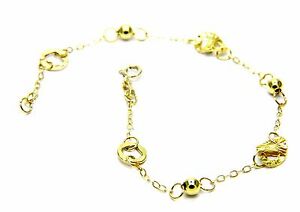 【送料無料】ネックレス　ブレスレットイエローパターンエドサテンインサートbracelet yellow gold 18kt with inserts pattern ed anelline ovals satin