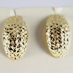 【送料無料】ネックレス　イエローゴールドイヤリングyellow gold earrings or white 750 18k, ovals and curved, finely worked 40,287円