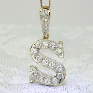 【送料無料】ネックレス　イェローゴールドsparkling gem set initial s pendant9kゴールドyellow gold sparkling gem set initial s pendant guaranteed genuine 9k gol｜hokushin