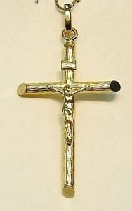【送料無料】ネックレス　ｋゴールドログ 14k gold large 1 12 log crucifix