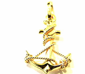 【送料無料】ネックレス　イエローゴールドペンダントアンカーワイヤyellow gold pendant 18kt anchor shaped with wire 40,287円