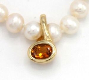 【送料無料】ネックレス　ペンダントシトリンゴールドイエローゴールドクリップペンダントマデイラシリトンpendant citrine gold 585 yellow gold clip pendant madeira citrine｜hokushin