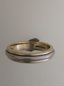 【送料無料】ネックレス　イエローホワイトゴールド9ct yellow and white gold uk hallmarked wedding ring