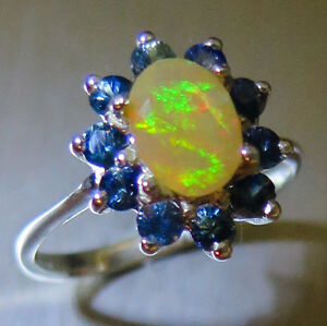 【送料無料】ネックレス　マルチカラーオパールシルバーｋｋゴールドプラチナリング075ct natural multicolour welo opal 925 silver 9ct 14k 18k gold platinum ring