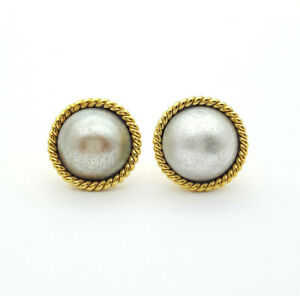 【送料無料】ネックレス　レディーススタッドイヤリングイエローゴールドラウンドイヤリングladies stud earrings 14ct 585, 14k yellow gold round natural pearl earrings