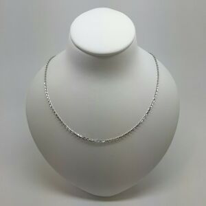【送料無料】ネックレス　ホワイトゴールドトレースチェーンドルmiran 150374 18k 750 white gold oval trace chain 40cm 16g rrp 369