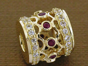 【送料無料】ネックレス　ソリッドゴールドルビーホワイトサファイアビーズペンダントbd097 stunning 9ct solid gold natural ruby amp; white sapphire large bead pendant 40,287円