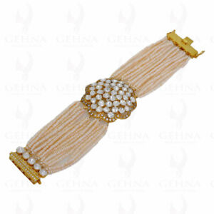 【送料無料】ネックレス　パールローズスターリングシルバーカットブレスレットpearl amp; rose cut moissanite gemstone bracelet in 925 sterling silver sb1090