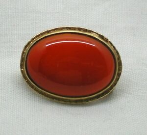 【送料無料】ネックレス　ゴールドマウントカネブローチlovely 9ct gold mounted carnelian agate brooch