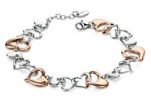 【送料無料】ネックレス　シルバーローズゴールドマルチハートブレスレットfiorelli silver and rose gold plated multi heart bracelet by fiorelli b4537