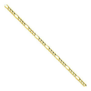 【送料無料】ネックレス　イエローゴールドフィガロチェーン9ct yellow gold 10 figaro ankle chain 540g