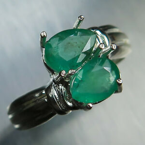 【送料無料】ネックレス　ザンビアエメラルドスターリングシルバーエンゲージメントノットリングnatural zambian pear twins emeralds sterling 925 silver engagement knot ring