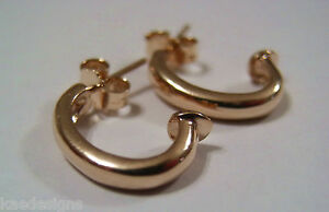 【送料無料】ネックレス　ｋローズゴールドスタッドイヤリングkaedesigns, genuine 375 9ct 9k rose gold c stud earrings