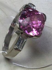 【送料無料】ネックレス　ホワイトゴールドピンクリングサイズサイズｑ9ct 375 white gold pink stone ring size q us size 85