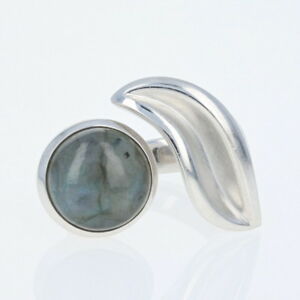 【送料無料】ネックレス　バスティアンinverunスターリング6 bastian inverun sterling silver labradorite ring ladies gift modern leaf 6