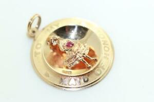 【送料無料】ネックレス　vintage 14kgold to my maid of honor charmbracelet charm pendant flowervintage 14k gold to my maid of honor charm bracelet