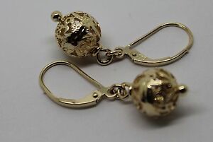 【送料無料】ネックレス　9ct yellow gold 10mm filigree ball spinner earringswith continental hooks9ct yellow gold 10mm filigree ball spinner earrin 40,937円