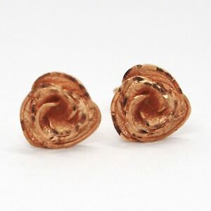 【送料無料】ネックレス　イヤリングピンクバラgold earrings pink 750 18k, finely worked, flowers, roses, petal hammered