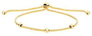 【送料無料】ネックレス　イエローゴールドレディーススライディングブレスレット9ct yellow gold ladies sliding bracelet